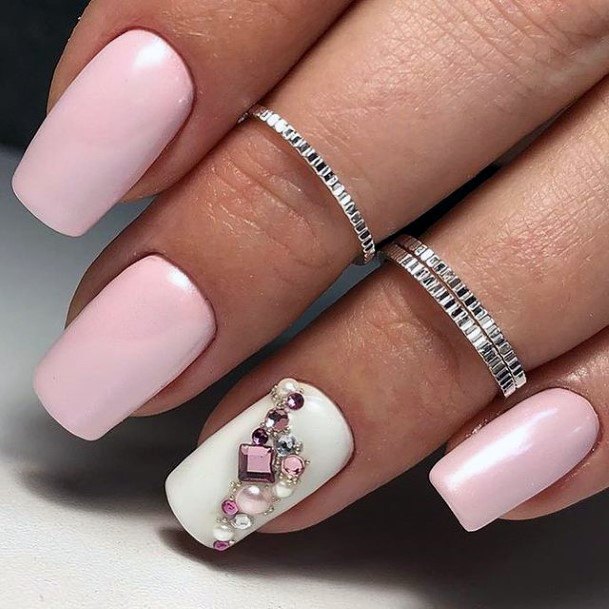 Terrific Design Ideas For Womens White Dress Nail