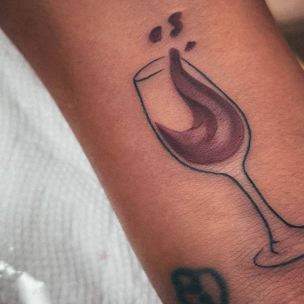 Terrific Design Ideas For Womens Wine Glass Tattoo