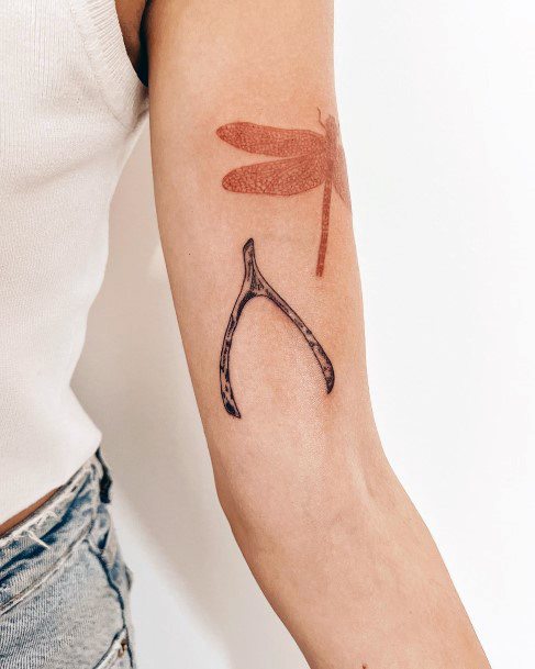 Terrific Design Ideas For Womens Wishbone Tattoo