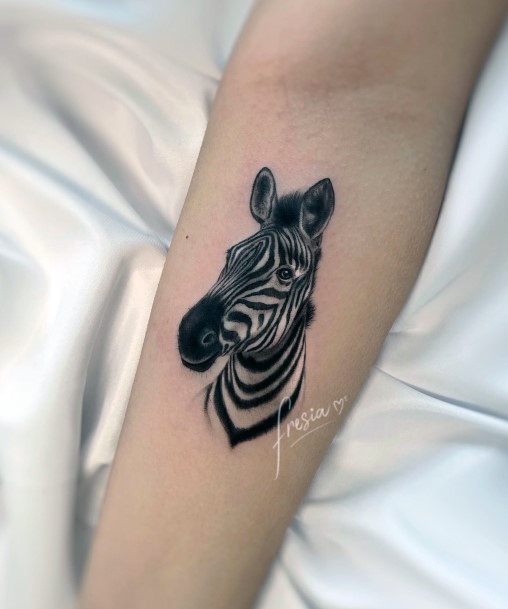 Terrific Design Ideas For Womens Zebra Tattoo