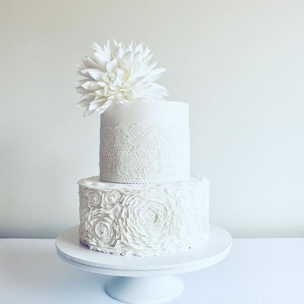 Tesxtured White Wedding Cake