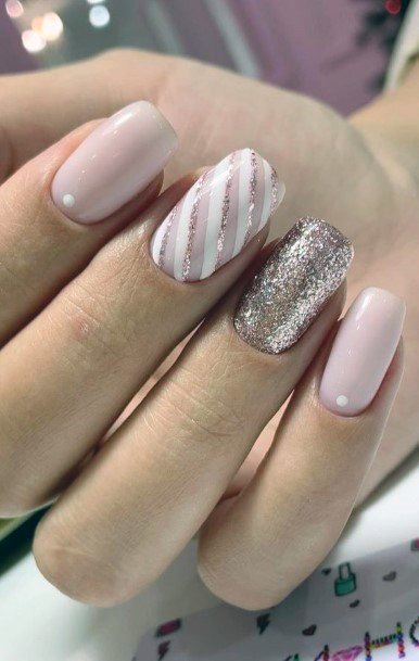 Textured Blush Pink Nails Shine For Women