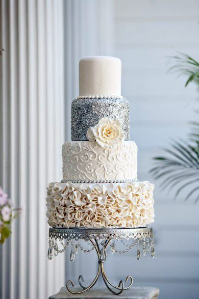 Textured Elegant Wedding Cake Women