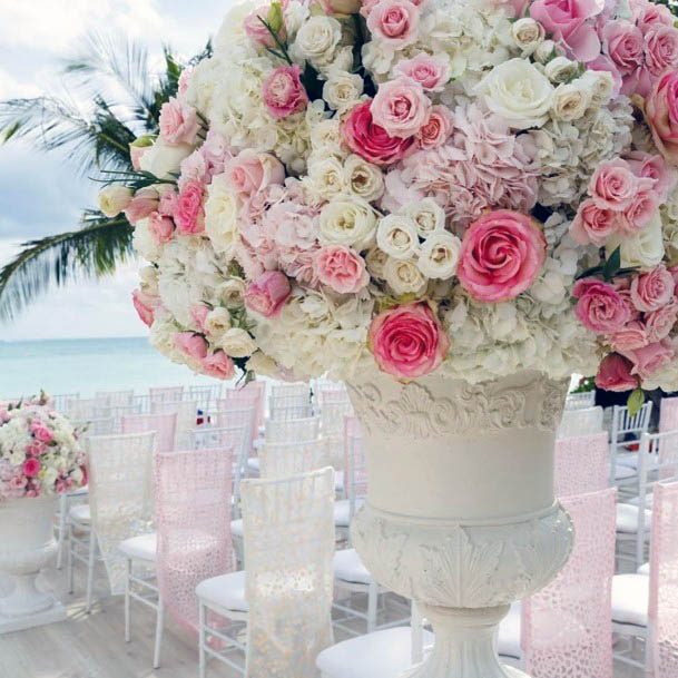 Thick Bunch Pink Flowers Wedding