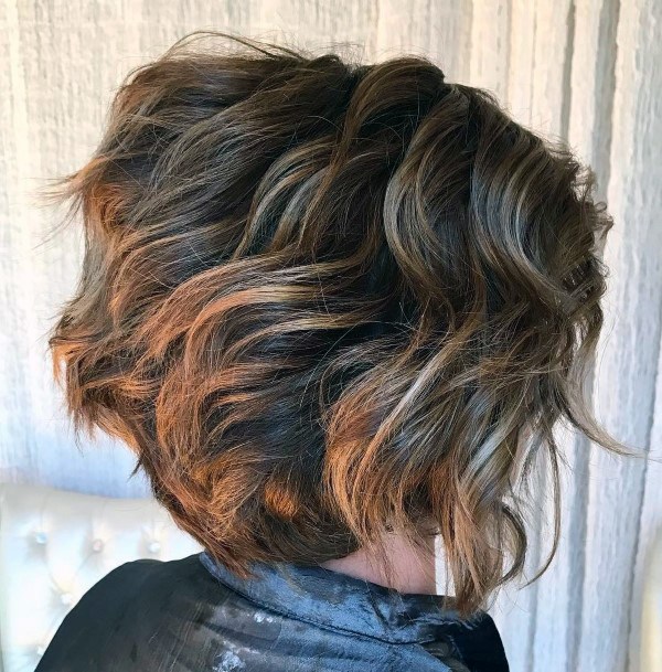 Thick Shaggy Bob On Female With Medium Brown Hair