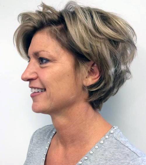 Thick Short Bob Short Haircuts For Women Over 50