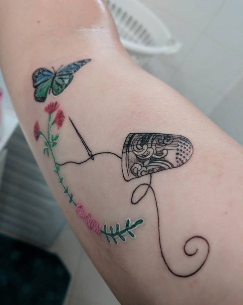 Thimble Tattoo Design Inspiration For Women