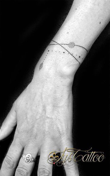 Thin Bracelet Tattoo Womens Wrists