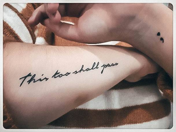 This Too Shall Pass Tattoo For Ladies