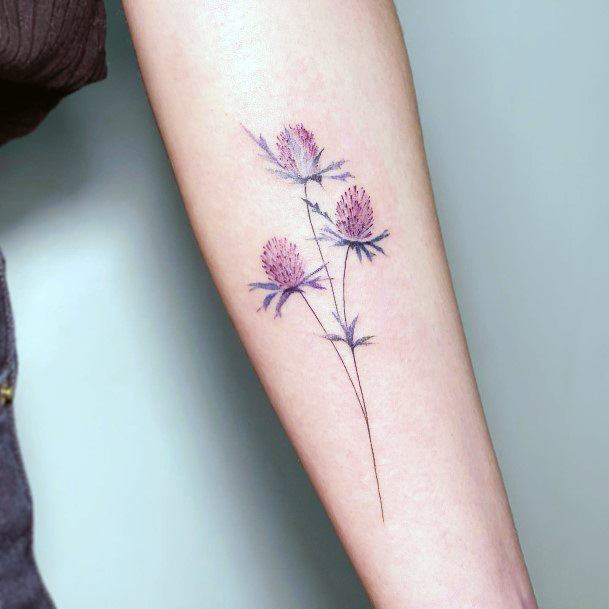 Thistle Tattoo Feminine Designs