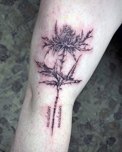 Thistle Tattoos For Girls