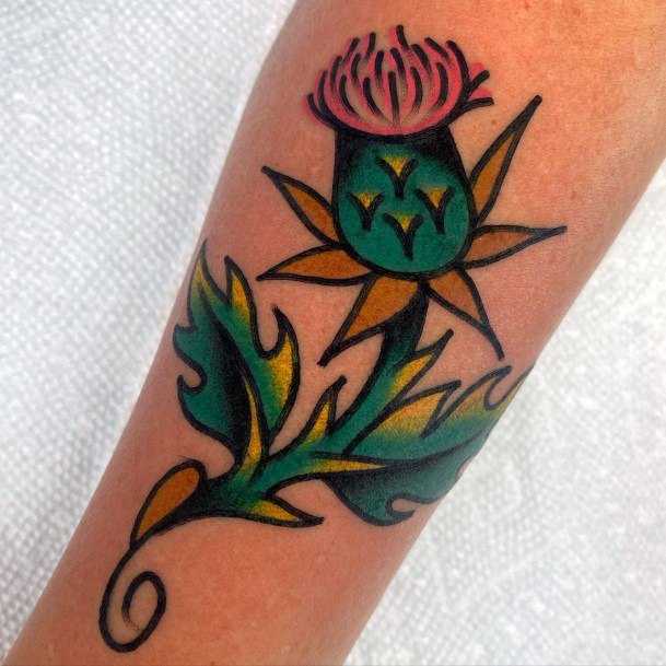 Thistle Womens Tattoo Designs