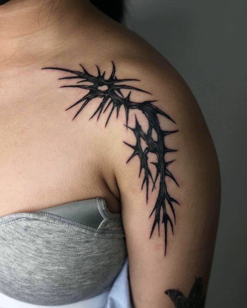 Thorns Tattoo Design Inspiration For Women