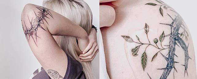 Top 100 Best Thorns Tattoos For Women – Prickly Design Ideas