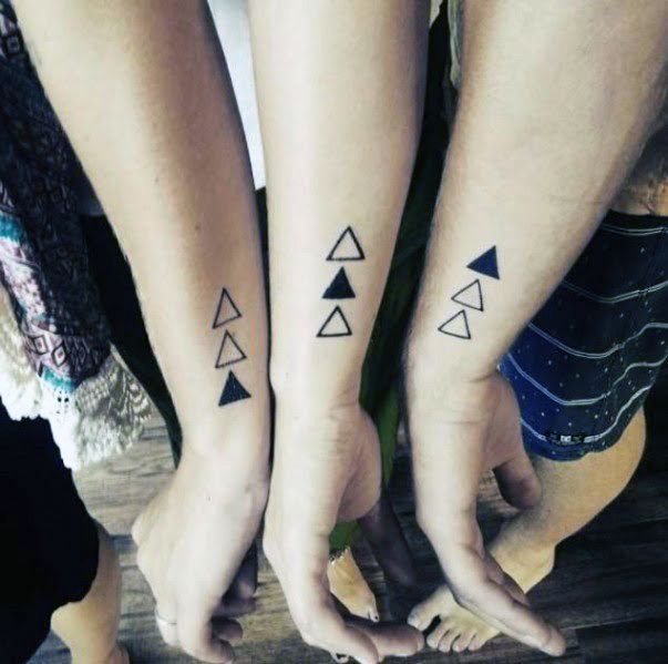 Three Triangles Sister Tattoo