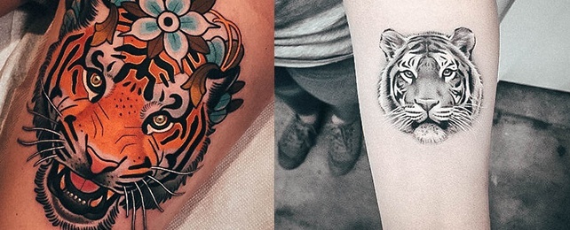 Buy Mandala Tiger  Flowers Temporary Tattoo Fake Sticker Women Online in  India  Etsy
