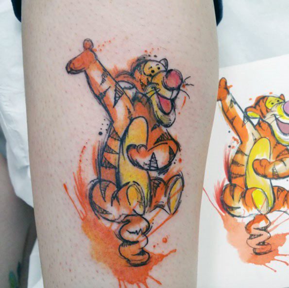 Tigger Tattoo Design Inspiration For Women