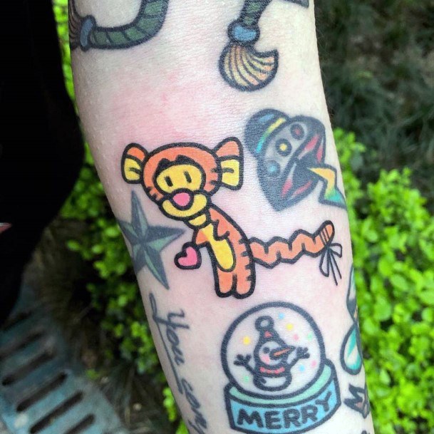 Tigger Tattoo For Ladies