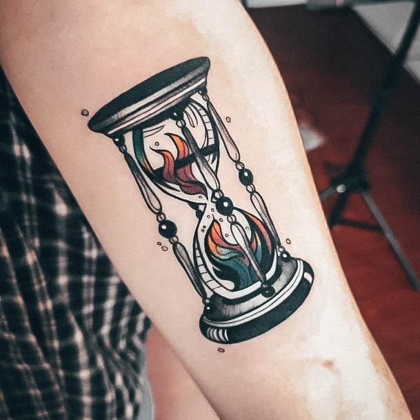 Time Awesome Hourglass Tattoos For Women