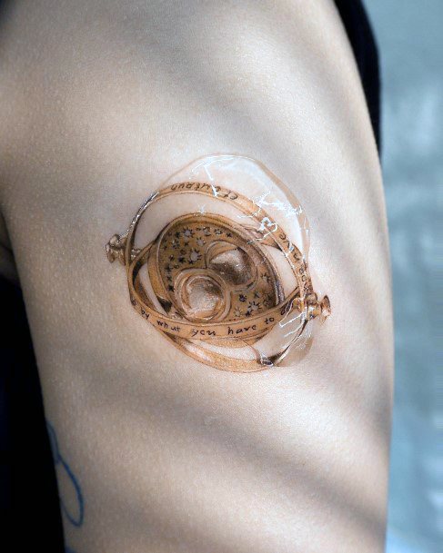 Time Turner Tattoo For Ladies