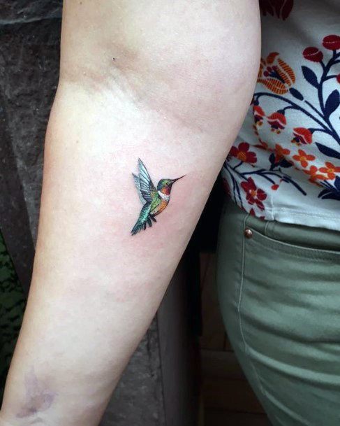 Tiny Bird Tattoo Womens Hands
