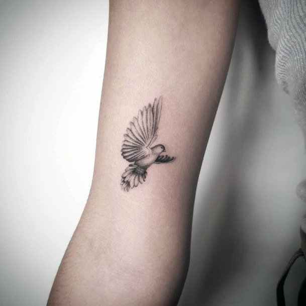 Tiny Dove Tattoo For Women