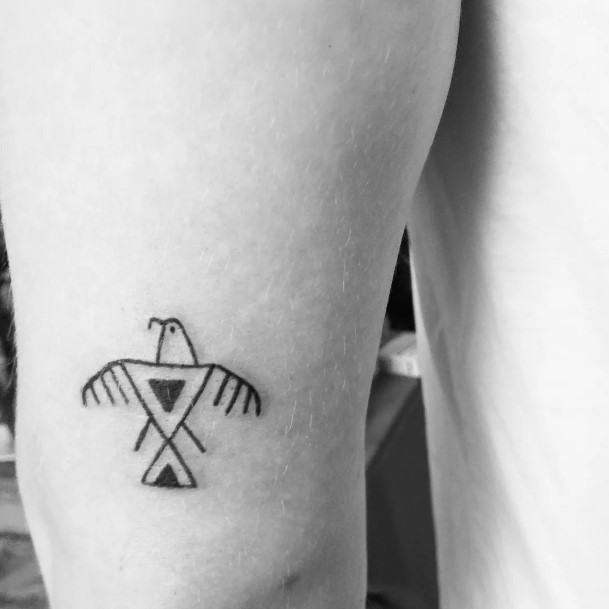 Tiny Simple Tribal Female Eagle Tattoos