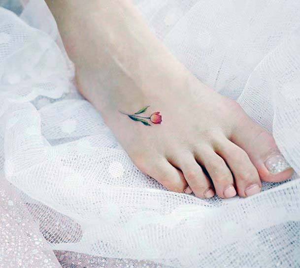 Tiny Tattoo Womens Foot