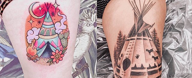 Top 100 Best Tipi Tattoos For Women – Tepee Design Ideas