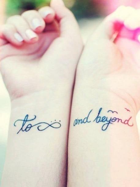 To Infinity And Beyond Womens Wrist Tattoo Best Friend