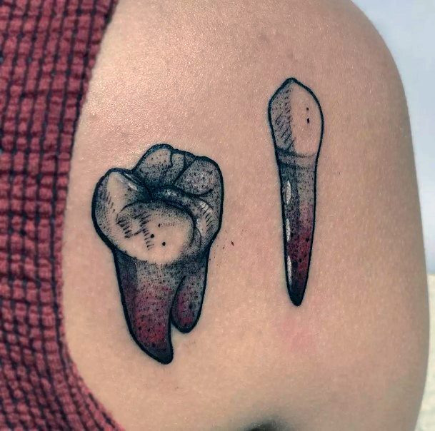 Tooth Womens Tattoos
