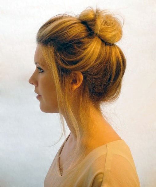 Top Knot Bun Hairstyles Women