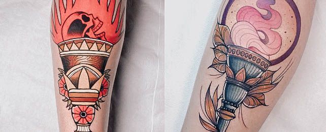 Top 100 Best Torch Tattoos For Women – Ignited Design Ideas