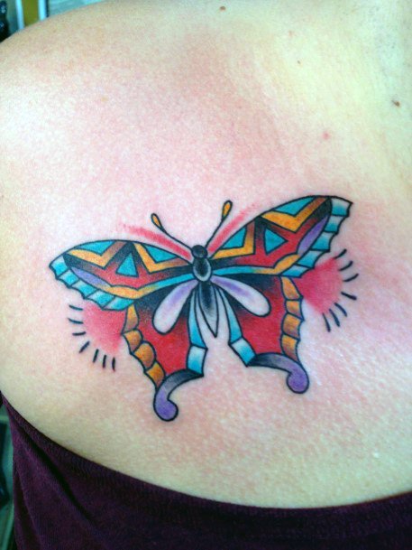 Traditional Butterfly Tattoo For Women