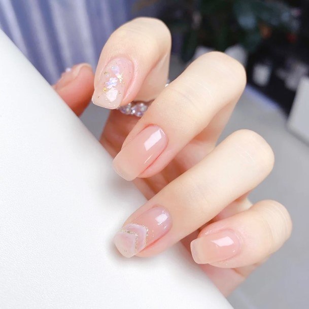 Translucent Nails Feminine Ideas