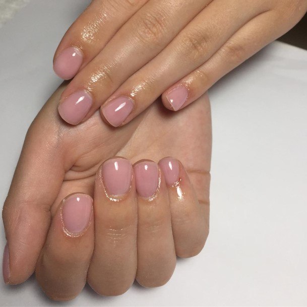 Translucent Pink Girls Nail Ideas