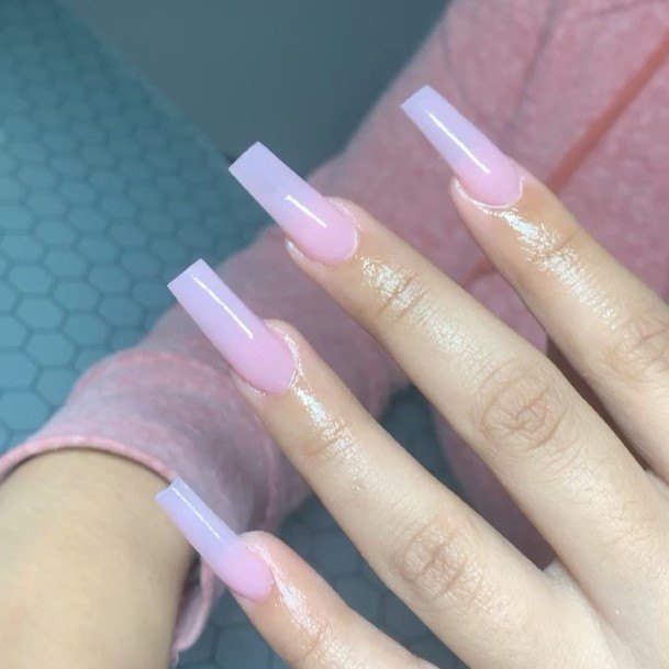 Translucent Pink Womens Nails