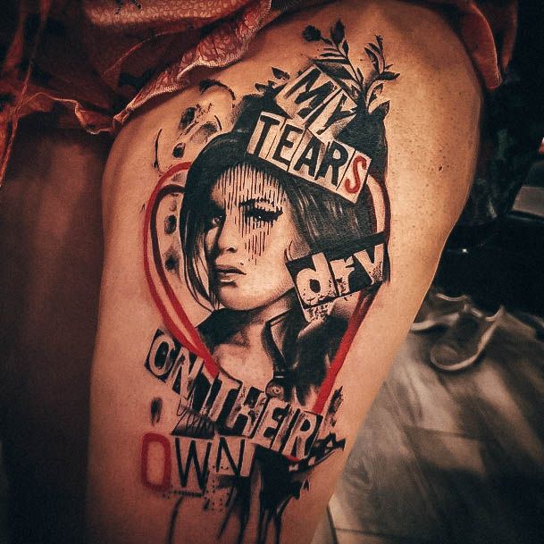 Trash Polka Womens Tattoo Ideas