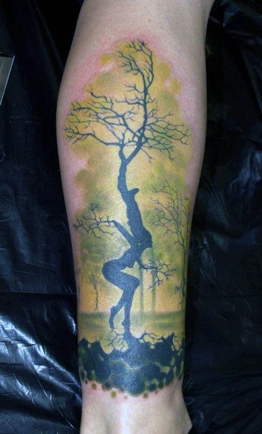 Tree Goddess Tattoo Womens Arms