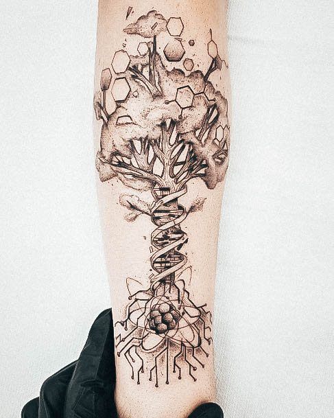 Tree Of Life Scientific Forearm Wonderful Body Art Dna Tattoo For Women