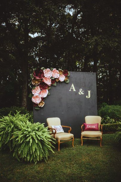 Trendy Black Pink Floral Backdrop Wedding Ideas Cool Outdoors