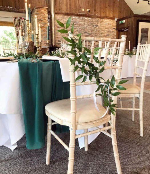 Trendy Chair Decoration Greenery Wedding Decoration Ideas