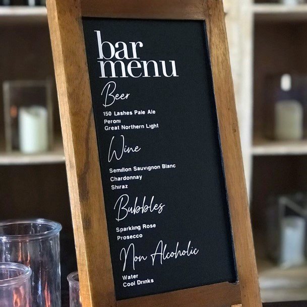 Trendy Wedding Bar Menu Chalk Board Ideas