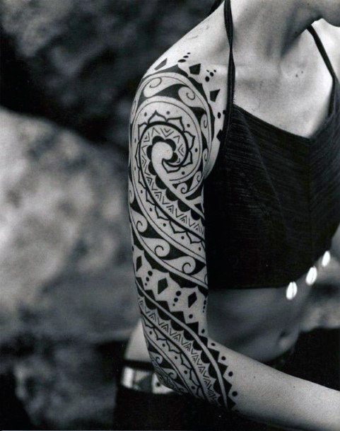 Tribal Art Tattoo Womens Arms