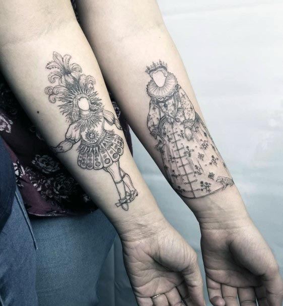 Tribal Queen Mother Daughter Tattoo Forearms