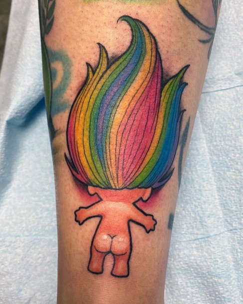 Troll Doll Tattoo Design Inspiration For Women