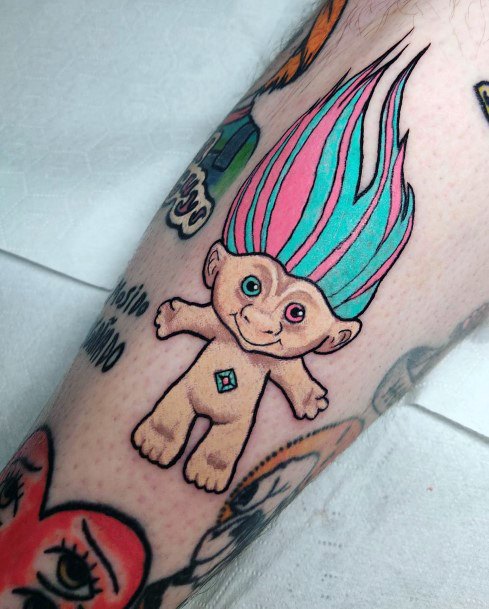 Troll Doll Tattoo For Ladies