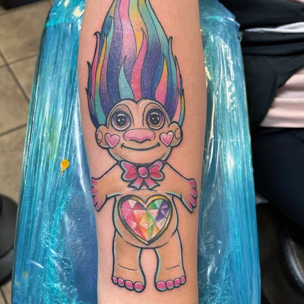 Troll Doll Womens Feminine Troll Doll Tattoos