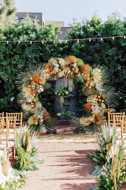 Tropical Flowers Wedding Arch