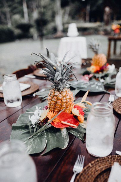 Tropical Pineapple Hawaiian Wedding Flowers